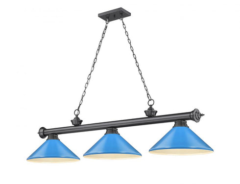 Z-Lite Cordon 3 Light Billiard in Brushed Nickel Finish Model: 2306-3BN-MEB