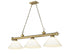 Z-Lite Cordon 3 Light Billiard in Brushed Nickel Finish Model: 2306-3BN-PGR