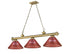 Z-Lite Cordon 3 Light Billiard in Brushed Nickel Finish Model: 2306-3BN-PGR