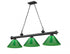Z-Lite Cordon 3 Light Billiard in Brushed Nickel Finish Model: 2306-3BN-PGR