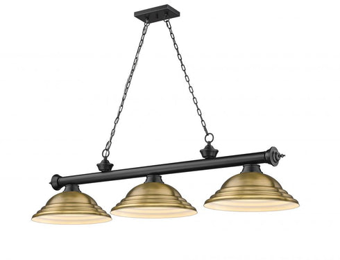 Z-Lite Cordon 3 Light Billiard in Brushed Nickel Finish Model: 2306-3BN-SBN