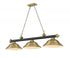 Z-Lite Cordon 3 Light Billiard in Brushed Nickel Finish Model: 2306-3BN-SBN
