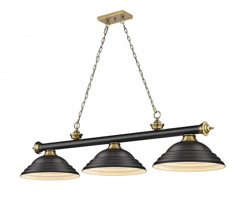Z-Lite Cordon 3 Light Billiard in Brushed Nickel Finish Model: 2306-3BN-SBN
