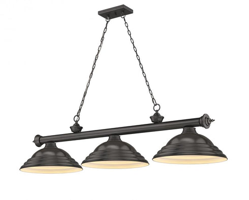Z-Lite Cordon 3 Light Billiard in Brushed Nickel Finish Model: 2306-3BN-SBN