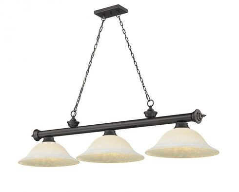 Z-Lite Cordon 3 Light Billiard in Brushed Nickel Finish Model: 2306-3BN-WM16