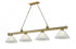 Z-Lite Cordon 4 Light Billiard in Brushed Nickel Finish Model: 2306-4BN-AMO14