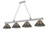 Z-Lite Cordon 4 Light Billiard in Brushed Nickel Finish Model: 2306-4BN-ARDB