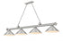 Z-Lite Cordon 4 Light Billiard in Brushed Nickel Finish Model: 2306-4BN-BN15