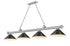 Z-Lite Cordon 4 Light Billiard in Brushed Nickel Finish Model: 2306-4BN-BN15