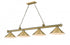 Z-Lite Cordon 4 Light Billiard in Brushed Nickel Finish Model: 2306-4BN-BN15