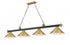 Z-Lite Cordon 4 Light Billiard in Brushed Nickel Finish Model: 2306-4BN-BN15