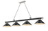 Z-Lite Cordon 4 Light Billiard in Brushed Nickel Finish Model: 2306-4BN-BN15