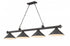 Z-Lite Cordon 4 Light Billiard in Brushed Nickel Finish Model: 2306-4BN-BN15