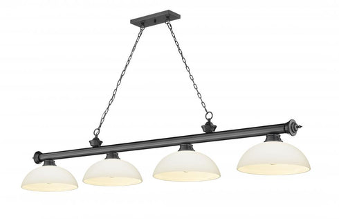 Z-Lite Cordon 4 Light Billiard in Brushed Nickel Finish Model: 2306-4BN-DMO14
