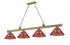 Z-Lite Cordon 4 Light Billiard in Brushed Nickel Finish Model: 2306-4BN-PGR