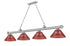 Z-Lite Cordon 4 Light Billiard in Brushed Nickel Finish Model: 2306-4BN-PGR