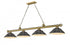 Z-Lite Cordon 4 Light Billiard in Brushed Nickel Finish Model: 2306-4BN-SBN