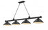 Z-Lite Cordon 4 Light Billiard in Brushed Nickel Finish Model: 2306-4BN-SBN
