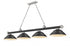 Z-Lite Cordon 4 Light Billiard in Brushed Nickel Finish Model: 2306-4BN-SBN
