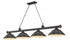 Z-Lite Cordon 4 Light Billiard in Brushed Nickel Finish Model: 2306-4BN-SBN