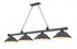 Z-Lite Cordon 4 Light Billiard in Brushed Nickel Finish Model: 2306-4BN-SBN