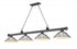 Z-Lite Cordon 4 Light Billiard in Brushed Nickel Finish Model: 2306-4BN-SBN