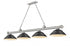 Z-Lite Cordon 4 Light Billiard in Brushed Nickel Finish Model: 2306-4BN-SBN