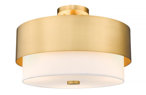 Z-Lite Counterpoint 3 Light Semi Flush Mount in Matte Black Finish Model: 495SF18-MB