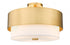 Z-Lite Counterpoint 3 Light Semi Flush Mount in Matte Black Finish Model: 495SF18-MB