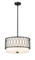 Z-Lite Dalton 3 Light Pendant in Brushed Nickel Finish Model: 198-17BN