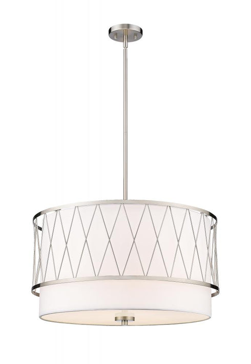 Z-Lite Dalton 4 Light Pendant in Brushed Nickel Finish Model: 198-24BN