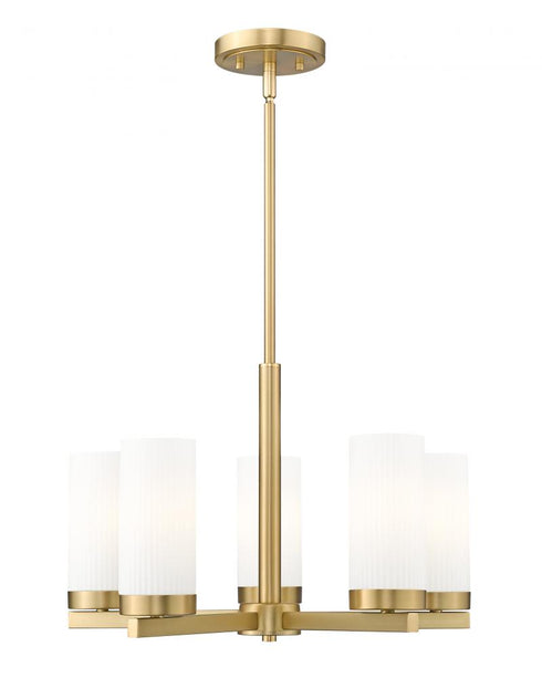 Z-Lite Danica 5 Light Chandelier in Matte Black Finish Model: 3044-5MB