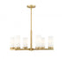 Z-Lite Danica 6 Light Chandelier in Matte Black Finish Model: 3044-6MB