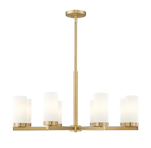 Z-Lite Danica 8 Light Chandelier in Matte Black Finish Model: 3044-8MB