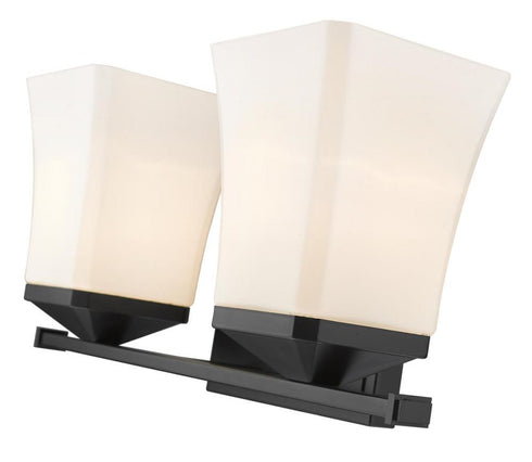 Z-Lite Darcy 2 Light Vanity in Matte Black Finish Model: 1939-2V-MB