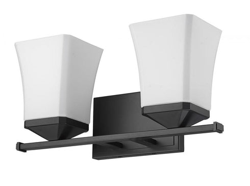Z-Lite Darcy 2 Light Vanity in Matte Black Finish Model: 1939-2V-MB