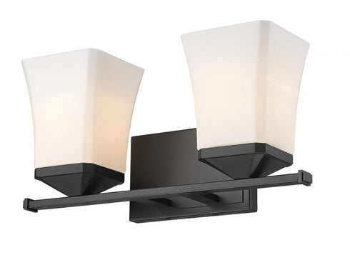 Z-Lite Darcy 2 Light Vanity in Matte Black Finish Model: 1939-2V-MB