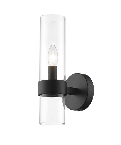 Z-Lite Datus 1 Light Wall Sconce in Matte Black Finish Model: 4008-1S-MB