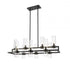 Z-Lite Datus 10 Light Linear Chandelier in Matte Black Finish Model: 4008-10MB