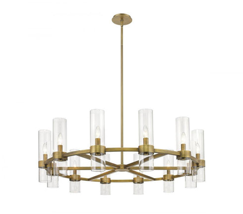 Z-Lite Datus 12 Light Chandelier in Matte Black Finish Model: 4008-12MB