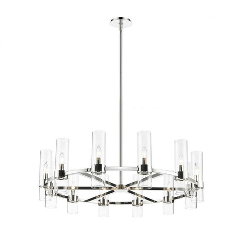 Z-Lite Datus 12 Light Chandelier in Matte Black Finish Model: 4008-12MB