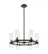 Z-Lite Datus 6 Light Chandelier in Matte Black Finish Model: 4008-6MB