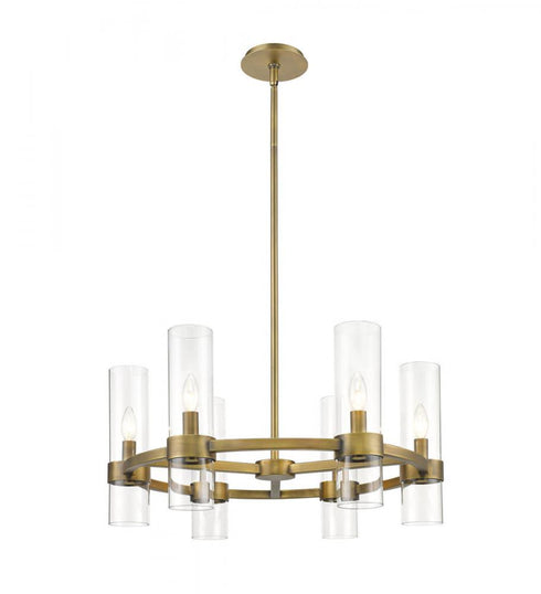 Z-Lite Datus 6 Light Chandelier in Matte Black Finish Model: 4008-6MB