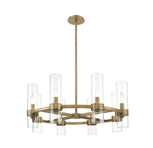 Z-Lite Datus 8 Light Chandelier in Matte Black Finish Model: 4008-8MB