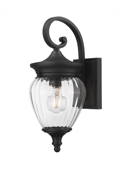 Z-Lite Davina 1 Light Outdoor Wall Light in Black Finish Model: 5016S-BK