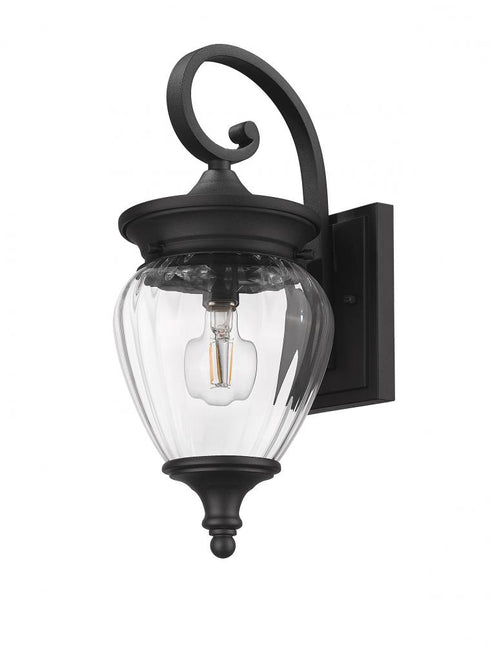 Z-Lite Davina 1 Light Outdoor Wall Light in Black Finish Model: 5016S-BK