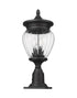 Z-Lite Davina 3 Light Outdoor Pier Mounted Fixture in Black Finish Model: 5016PHMR-533PM-BK
