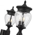 Z-Lite Davina 3 Light Outdoor Post Mounted Fixture in Black Finish Model: 5016PHMR-3-564P-BK