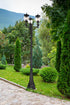 Z-Lite Davina 3 Light Outdoor Post Mounted Fixture in Black Finish Model: 5016PHMR-3-564P-BK