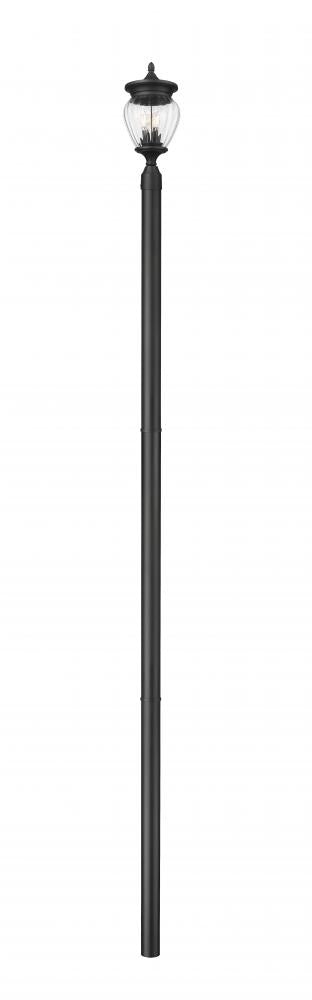 Z-Lite Davina 3 Light Outdoor Post Mounted Fixture in Black Finish Model: 5016PHMR-5009P120-BK